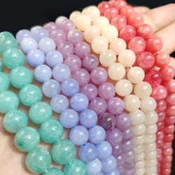 AA+ Angelite Stone Beads Natural Round Loose Spacer Mineral Beads for Jewelry Making DIY Bracelet Accessories 15inch 4/6/8/10mm