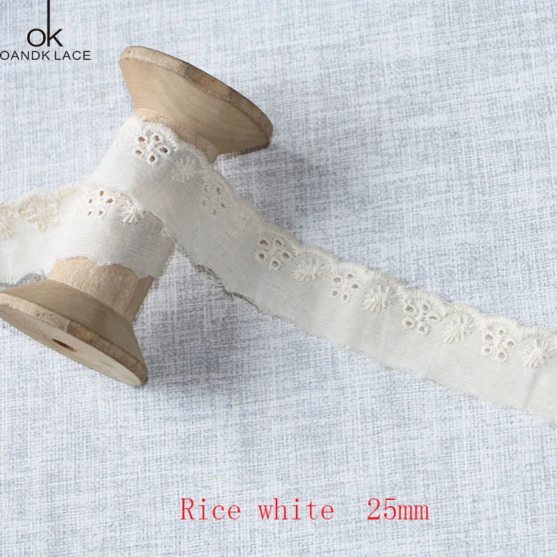 2 yards 1.8-6.3cm high quality lace jewelry white cotton embroidery hollow pure cotton lace DIY garment wholesale