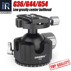 G36/44/54 Professional Tripod Head Low Gravity Center CNC Ball Head Panoramic Arca Swiss Double U Notch Ballhead for DSLR Camera