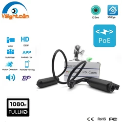 Pinhole Bullet IP Camera 1080P POE Power Covert Surveillance Network Camera P2P IMX307 Mini ip Camera iCSee XMEye