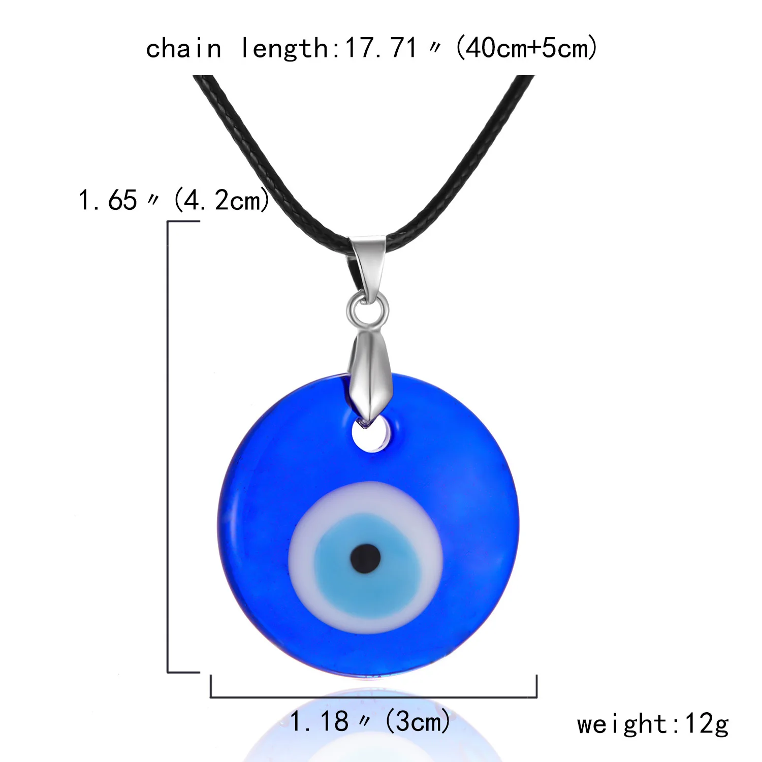 Vintage Türkische Halskette mit Bösem-Auge-Anhänger, Glücksbringer, Blaue Böse-Augen-Kette, Partyschmuck für Damen, Geschenk – Detail 7
