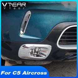 Vtear Car Fog Lights Wind Outlet Trim cover Auto Styling Exterior Sticker Frame Accessories Parts For Citroen C5 Aircross 2021