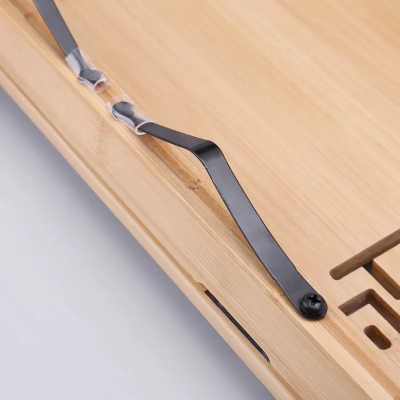 Bamboo Hollow Adjustable Reading Book Holder Tray Page Paper Clips Foldable Tablet Cookbook Portable Sturdy Bookstand