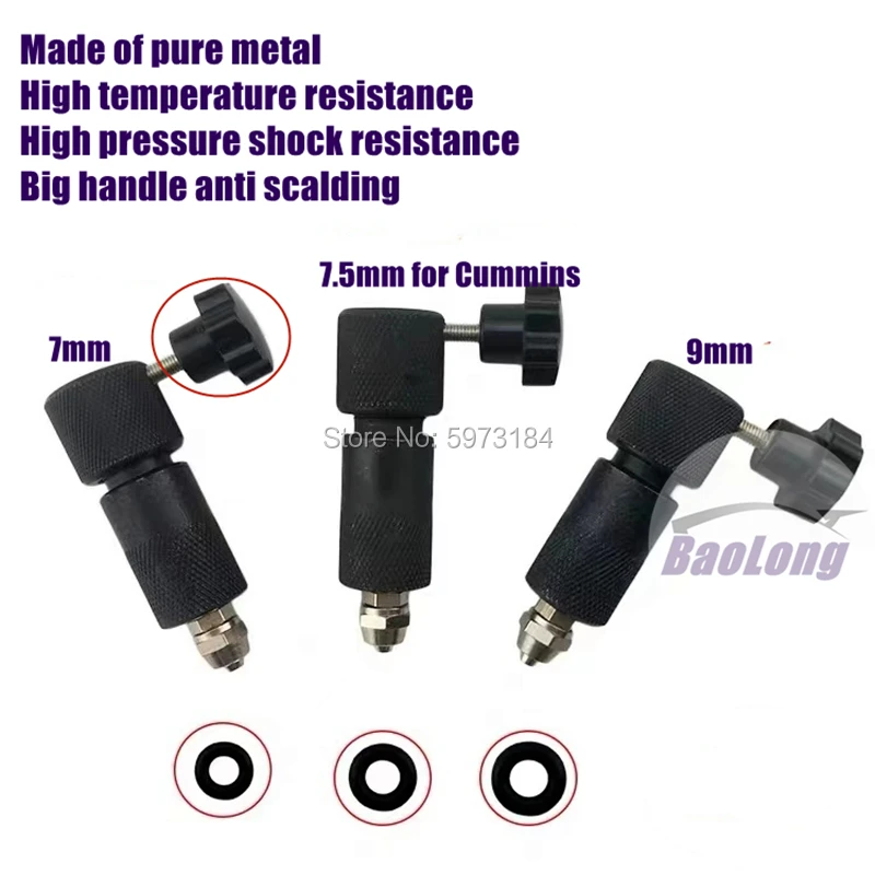 

for Bosch 110 120 Diesel Common Rail Injector Oil Collector Nozzle Oil Return Tool 7mm 9mm 7.5mm for Cummins