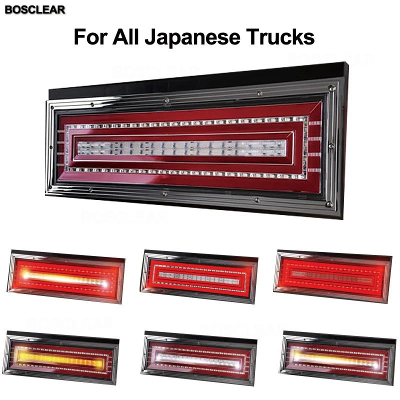 

For All Japanese LED Truck Taillights Suzuki Mitsubishi Nissan UD Hino Toyota Trailer Tail Lamps Brake Stop Turn Signal light