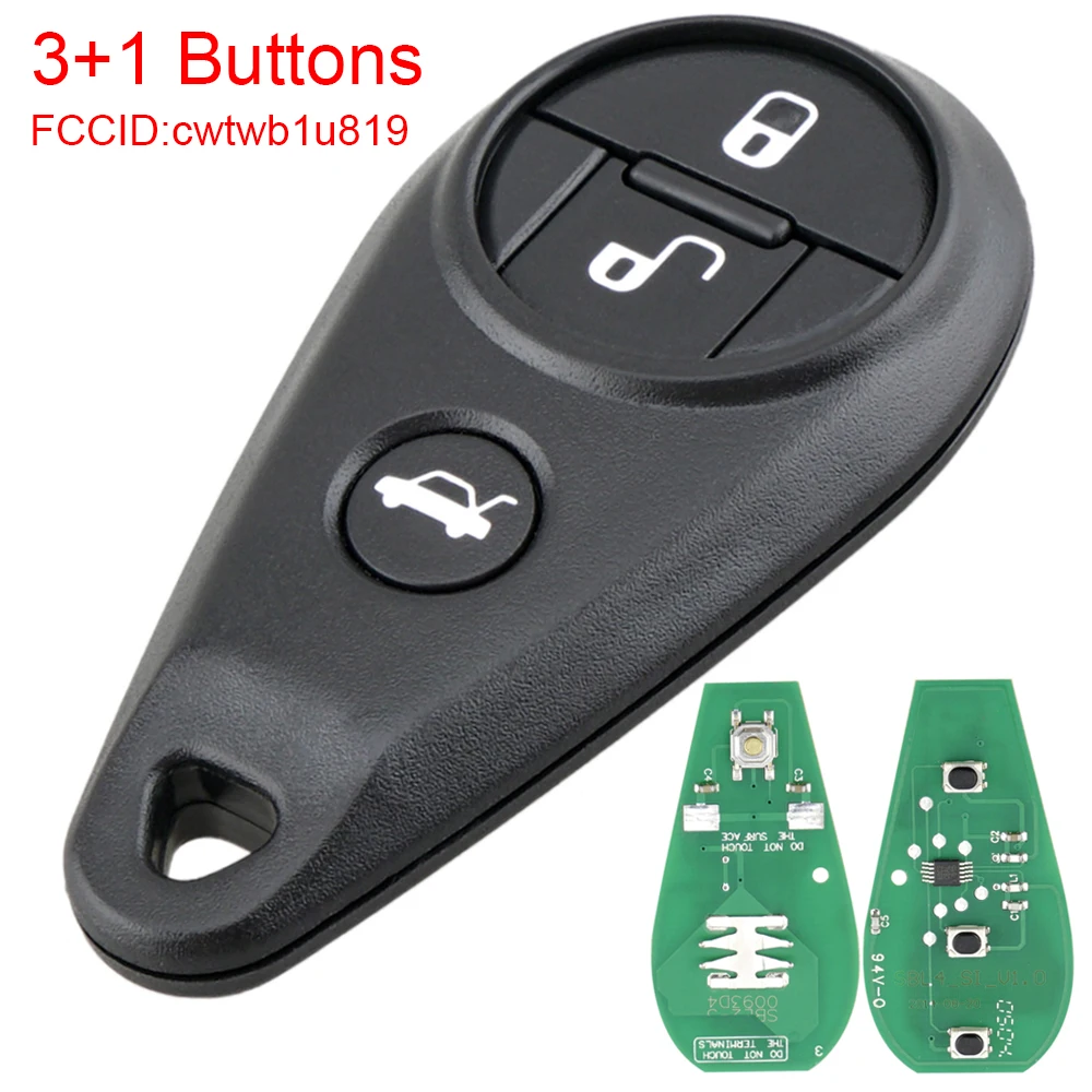 315MHz 3+1 Buttons Smart Car Remote Key cwtwb1u819 Frequency 315MHz. Fit for Subaru Forester Impreza Legacy Outback