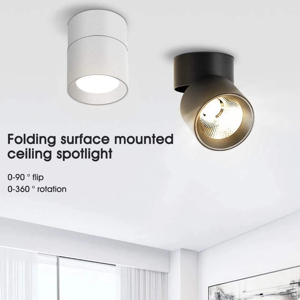 

Modern Surface Mounted Ceiling Lamp Foldable Spotlight For Living Room Kitchen Restaurant Loft Home Decor Led Downlights