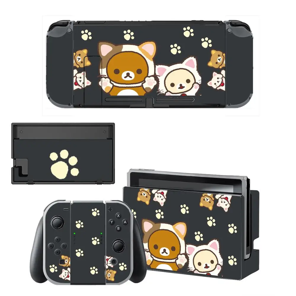 ملصقات نينتندو سويتش من Rilakkuma Korilakkuma ، ملصقات نينتندو سويتش ، ملصقات جلود لـ نينتندو سويتش كونسول اند جوي كون كونترول