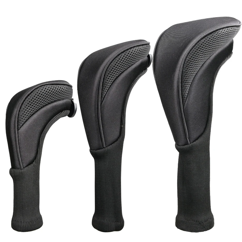 1Pc Golf Wood Cover Driver 1/ 3/ 5 Fairway Woods Headcovers Long Neck Head Covers for Golf Clubs Number Tag Interchangeable