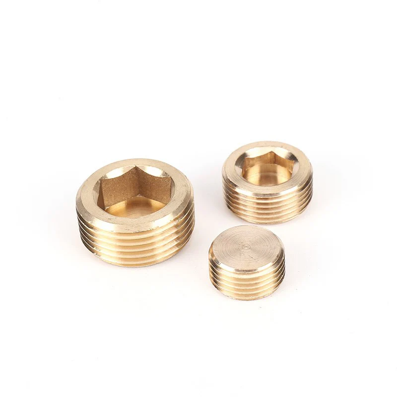 M5 M6 M8 M10 M12 M14 M16 M18 M20 M22 1/8 "1/4" 3/8 "1/2" 3/4 "1" BSP NPT الذكور موضوع النحاس عرافة المقبس نهاية كاب التوصيل وصلة أنابيب