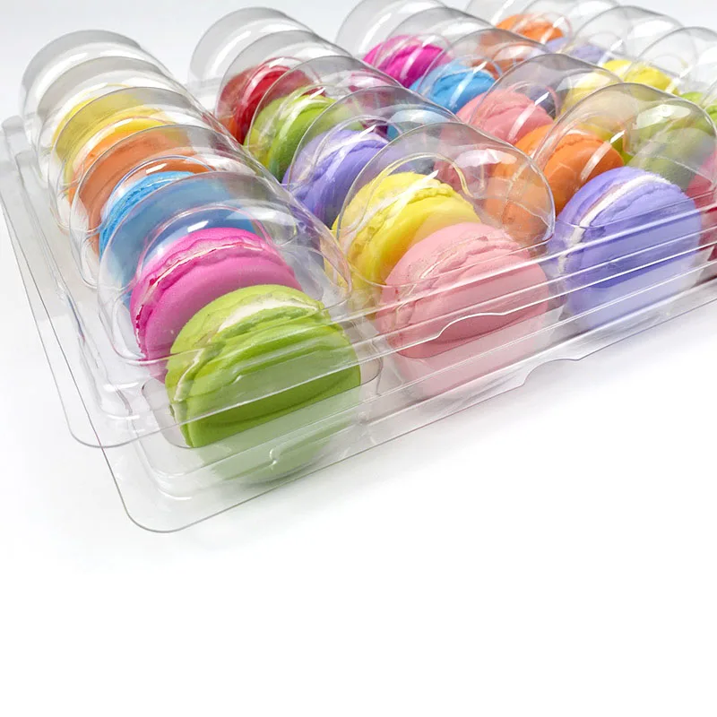 Imagem -05 - Venda Quente 20 Macaron Cookie Grau Alimentício Limpar Plástico Blister Clamshell Bandeja Embalagem para Exibição