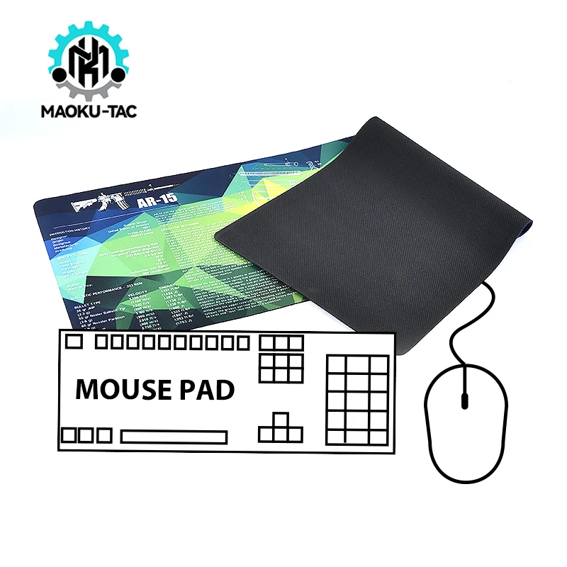 AR15 AK47 870 Glock 17 1911 P220 P226 P229 Usp Tactical Model Assembly Drawings Mouse Pad Airsoft Weapon Modified Assembly Mat