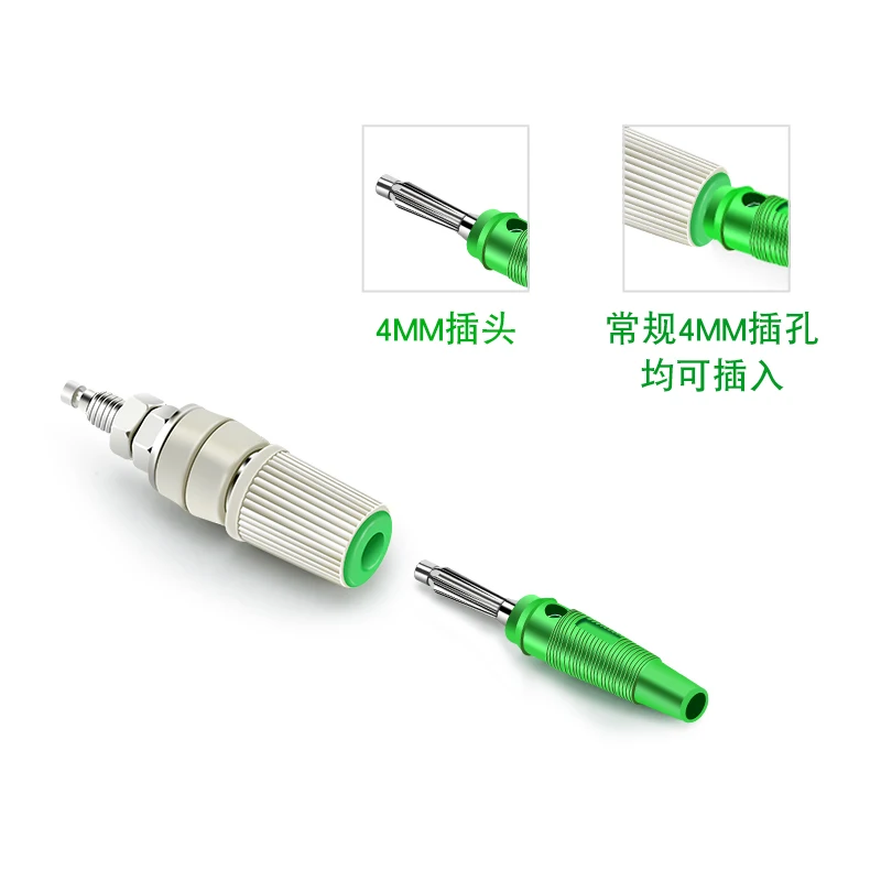 Welding Free High Current 4mm Banana Plug with High Elastic Side Can Be Fixed with Connector Screw