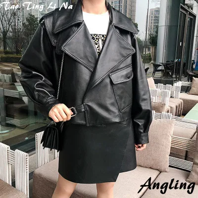 Top brand Women Spring 2020 Genuine Real Sheep Leather Jacket E48  high quality