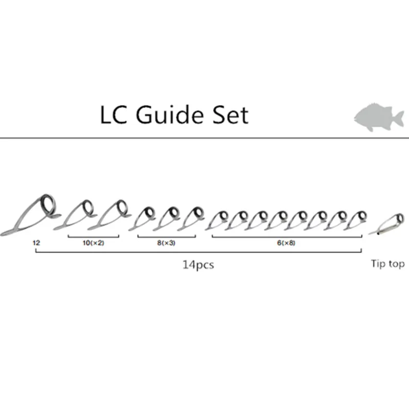 NooNRoo Bream Guide Set   Saltwater Guides  (15pcs/set) Fishing Rod Guide Set DIY Repair guides