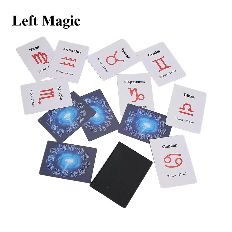 12 Constellation Prophecy Cards Magic Tricks Close Up Street Card Props Mentalism Illusion Comedy Puzzle Gimmick Accessories Toy