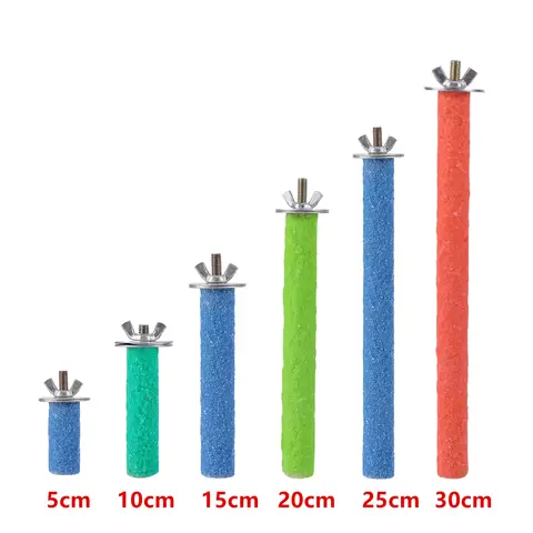5-30cm Bird Claw Beak Grinding Bar Standing Stick Parrot Station Pole Bird Supplies Parrot Grinding Stand Claws Cage Accessories