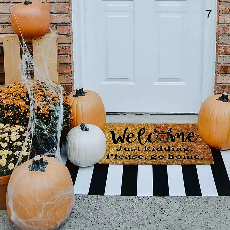 Non-slip Doormat with Creative Letter Printed, Absorbent Pad, Multi-purpose Blanket, Halloween Decor, Home, Kitchen, Bathroom