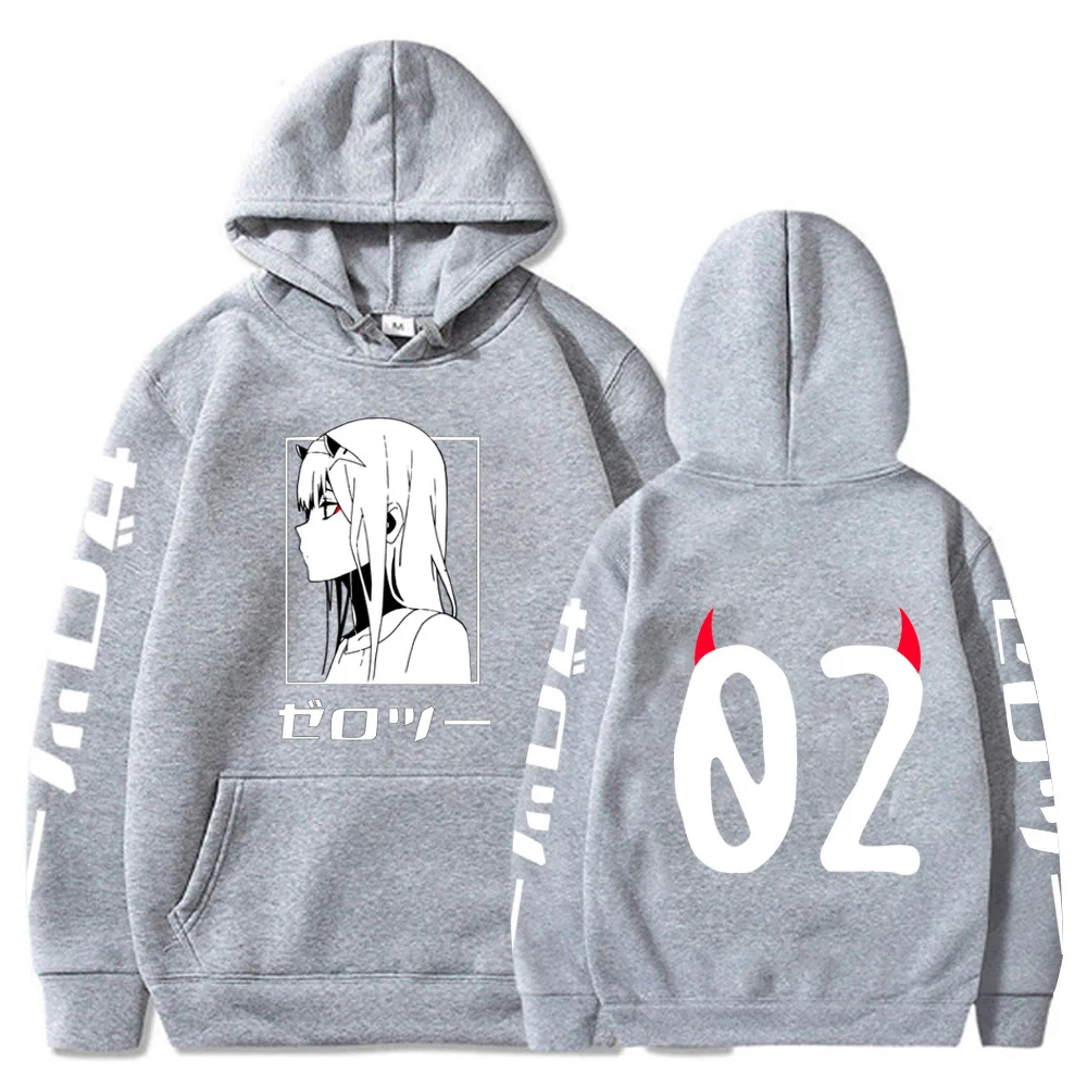 Sudadera con capucha y estampado de Darling In The Franxx Zero Two, ropa para Parte Superior Femenina, Casual, holgada y cálida, estilo Hip Hop,