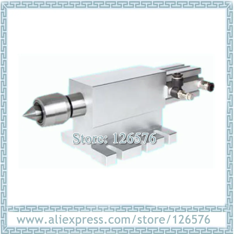 CNC Sumbu Putar CNC 4th Sumbu Yang Sumbu Sumbu Putar Tailstock Pneumatik Tipe Rotary Tailstock