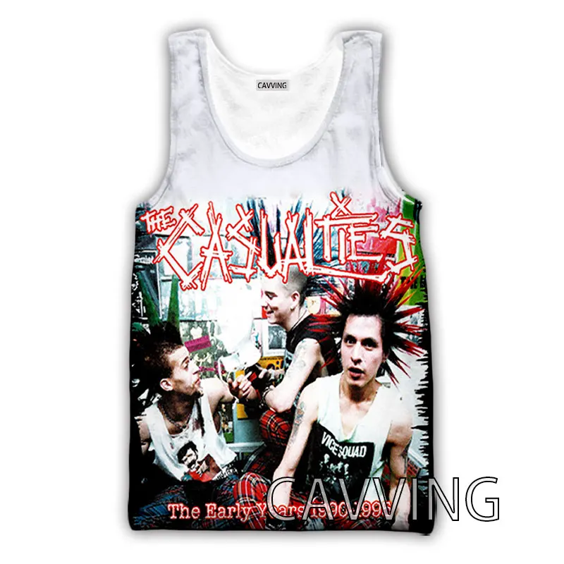 CAVVING 3D Printed  The Casualties Band  Tank Tops Harajuku Vest  Summer Undershirt Shirts Streetwear for Men/women