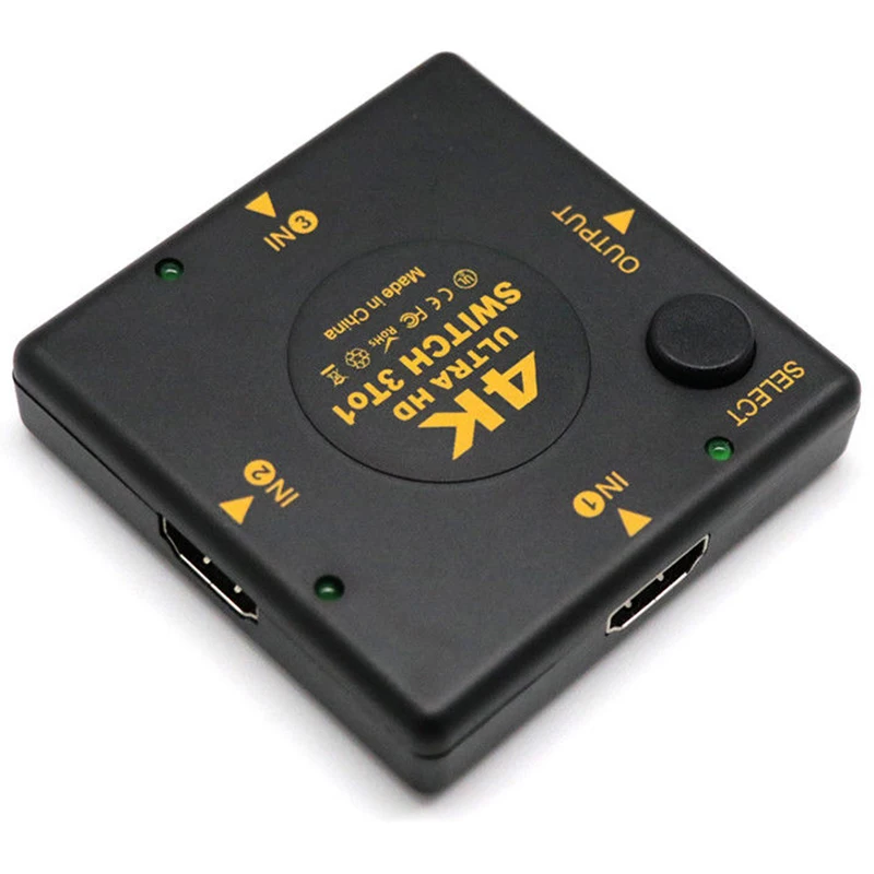 4K przełącznik HDMI pudełko selektor 3 w 1 na zewnątrz kvm ekstraktor Audio rozgałęźnik Hub Switcher-SCLL
