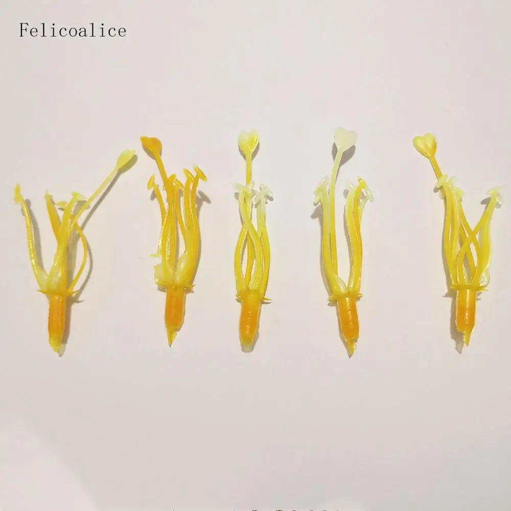 10/20pcs Length 5/8/11cm Yellow Green Nylon Flower Materials Stocking Flower Material High Quality Lily Stamen Style