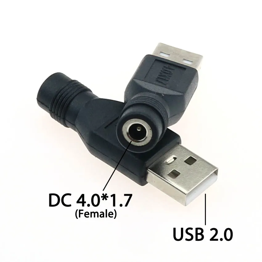 Cltgxdd 2piece DC 3.5 * 1.35/4.0 * 1.7MM to USB 2.0 socket DC power plug port adapter laptop connector DC socket