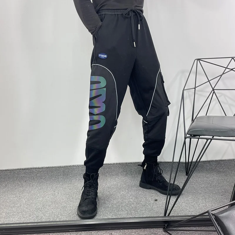 Owen Seak pantaloni a matita Casual da uomo High Street Wear abbigliamento da uomo pantaloni della tuta inghilterra Preppy autunno inverno Cross pantaloni neri