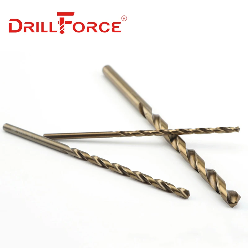 Drillforce Tools 1PC 4mm-12mmx350mm OAL HSSCO 5% Cobalt M35 Long Twist Drill Bits For Stainless Steel Alloy Steel & Cast Iron