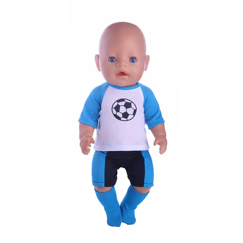 Doll Clothes Blue Swimsuit,Sports Wear,PU Shoes For 18Inch Girl Of American&43 Cm Reborn Baby Doll Accessories,Generation Gift