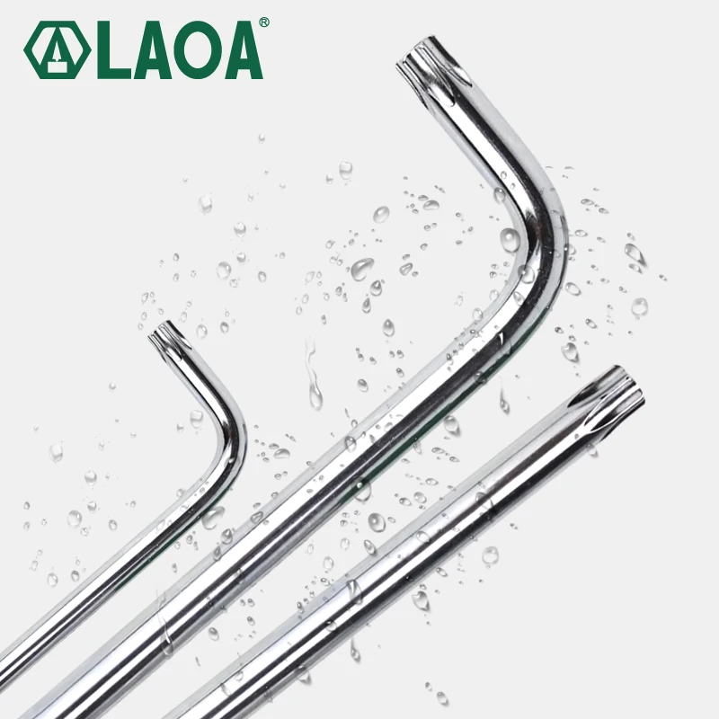Laoa interno spline allen chave com buraco médio chave conjunto torx chave de fenda ferramenta de mão estrela