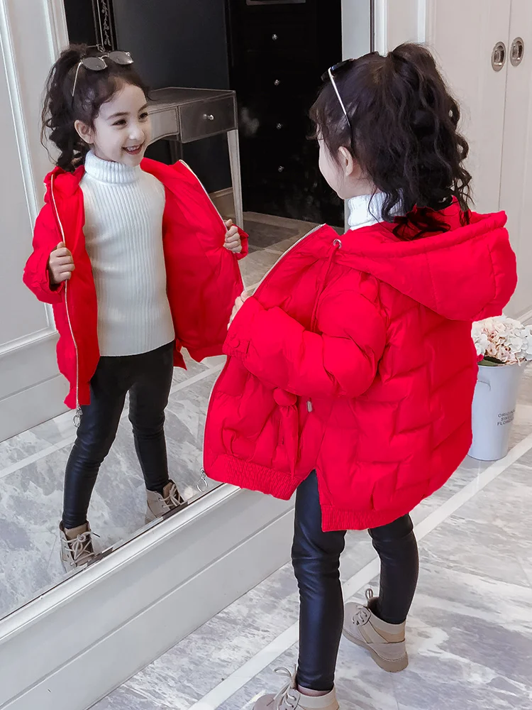 Girls Winter Coat New Korean Western Style Cotton-padded Jacket Children Coat Girl Winter Down Padded Parka