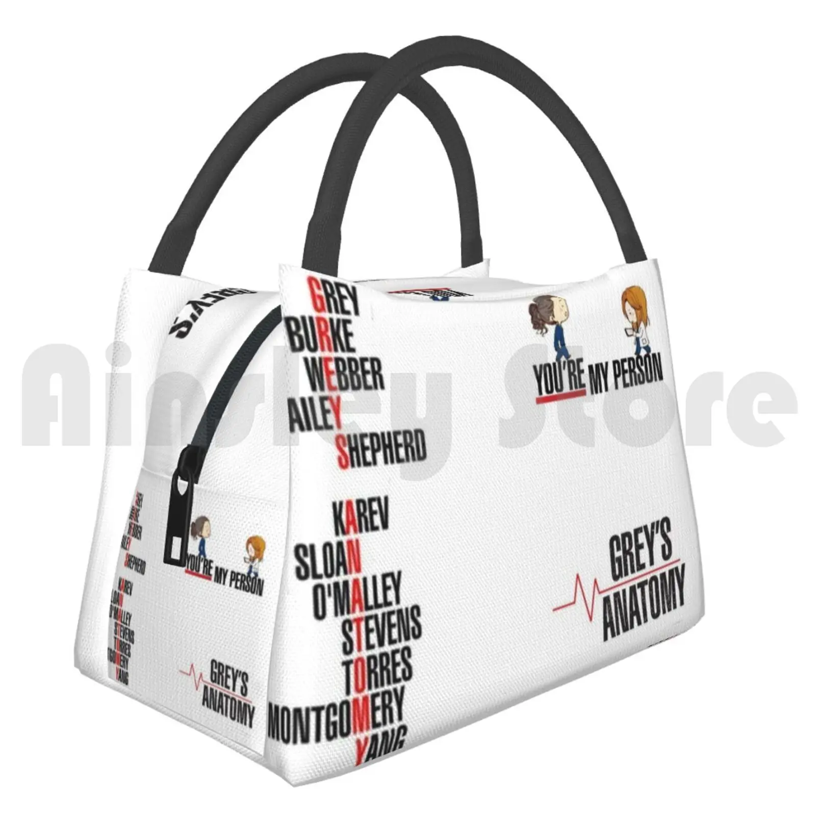 

Portable Insulation Bag Grey’s Grey S Anatomy Derek Shepherd Meredith Grey Twisted Sisters You Re My Person