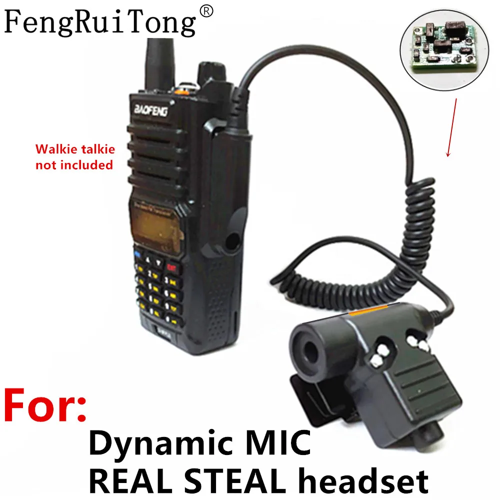 U94 PTT AMPLIFIED version for Baofeng UVXR UV9R UV-9RPlus GT-3WP radio for REAL STEAL headset 3M comtacs/MSA Dynamic MIC headset