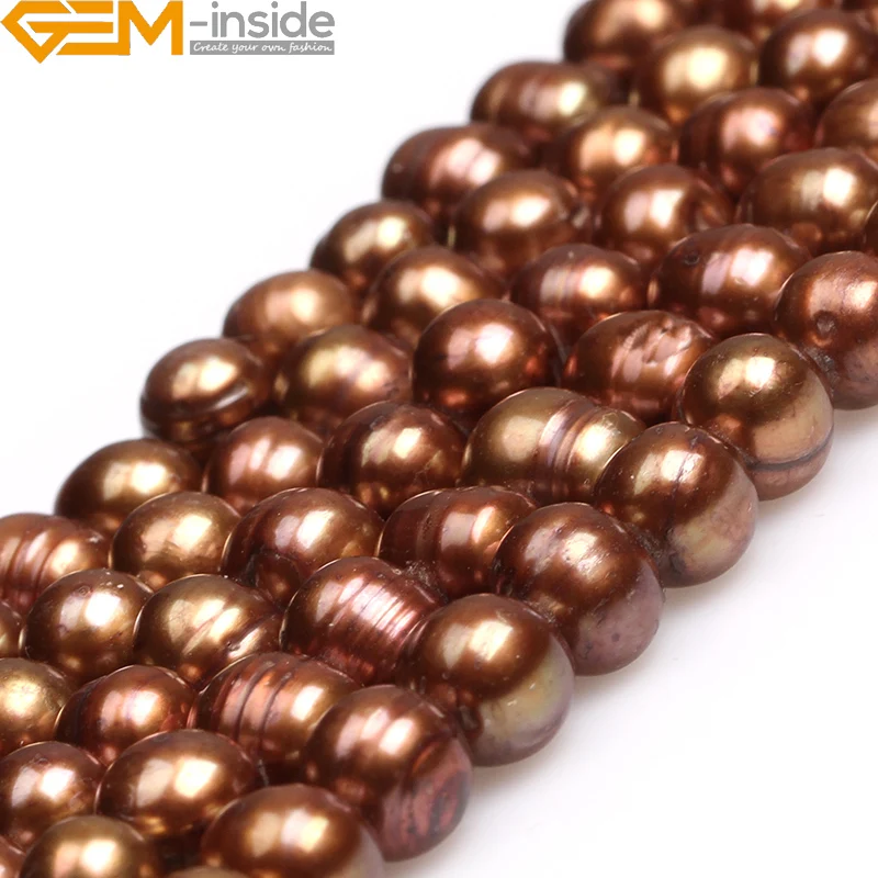 Natural Gem-Inside Pearl Beads For Jewelry Making Strand 15 Bracelet Necklace Diy Gifts Wholesale New