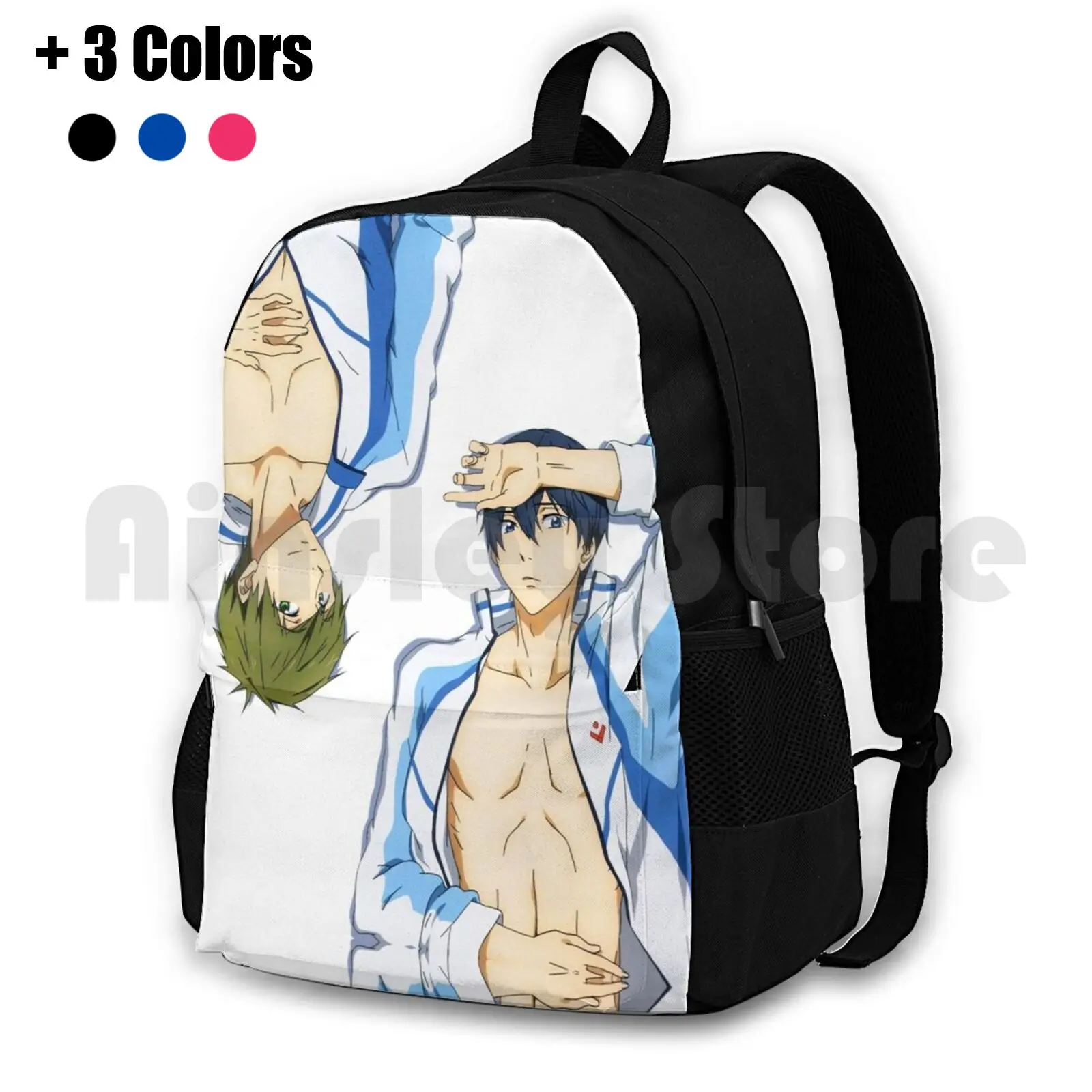 

Sexy Haruka And Makoto! Kyaaaa!! Outdoor Hiking Backpack Waterproof Camping Travel Free Iwatobi Swimming Haruka Makoto Sexy Abs