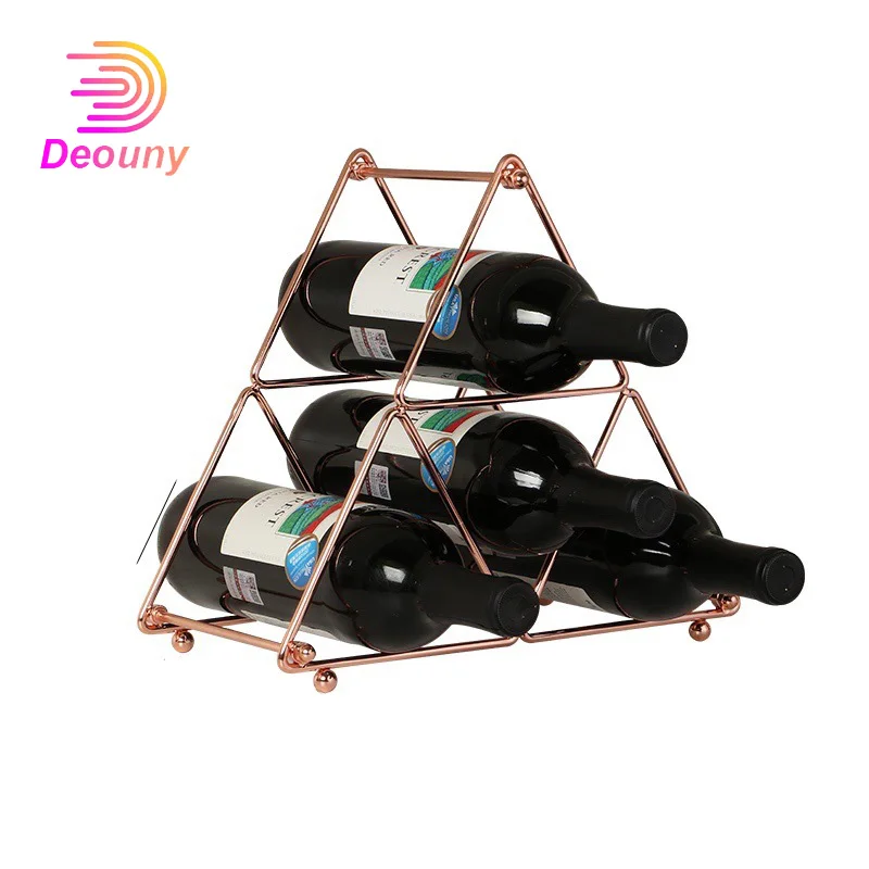 

DEOUNY Iron Wine Rack Creative Stand Shelf For Wine Bottle Rack Decoration Wine Holder By House Cabinet Bar Counter