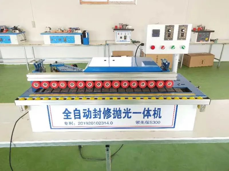 木工機械全自動エッジバンディング機エッジバンディング/トリミング/研磨機トリプル 220 v 3000 ワット