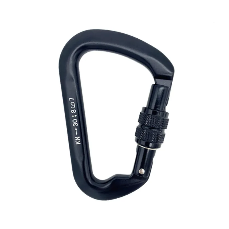 100PCS/LOT 30KN 7075 Aviation Aluminum Aerial Safety Outdoor Hiking Ice Climbing Firefighting Carabiner Snap Hook with CE