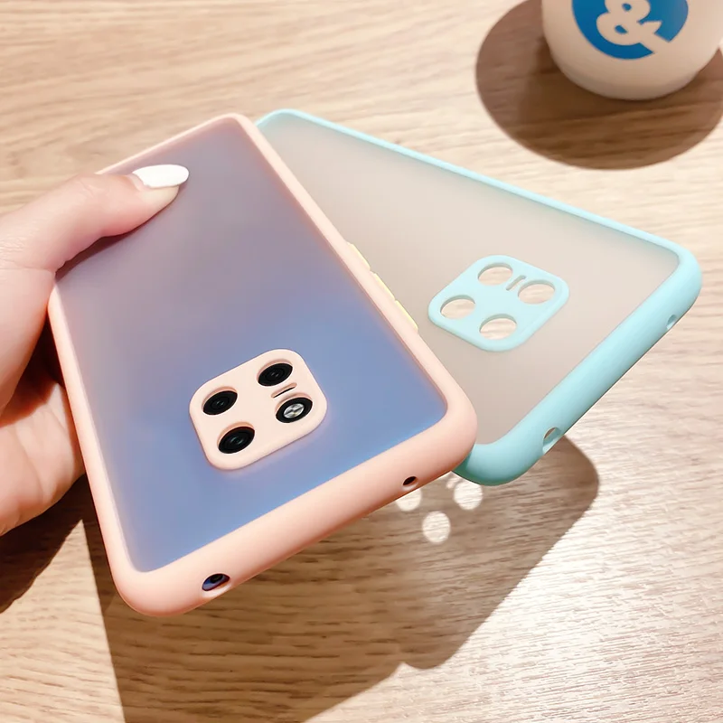 Case For Huawei Mate 20 Pro Shockproof Matte Soft Edge Simple Candy Color Cover For Huawei Mate 20 Pro Top Quality Cartoon Case