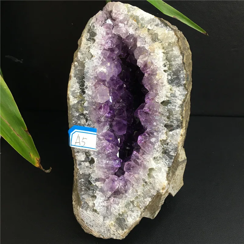 Brazil Natural Purple Amethyst Cathedral Quartz Crystal Cluster Specimen