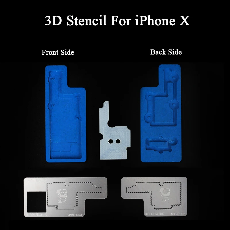 MECHANIC 3D BGA Stencil for iPhone X XS XS MAX Motherboard Middle Layer Planting Tin Steel Net BGA Reballing Kit