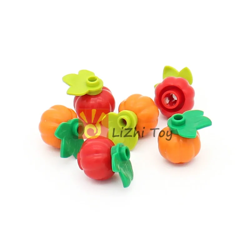 MOC Utensil-51270 planta con patrón de calabaza, Compatible con figuras, linterna de cabeza, bloques de construcción, bricolaje, clásico, Compatible, juguetes de marca