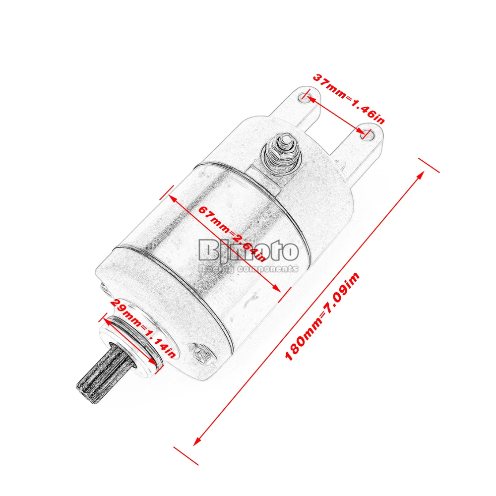 Elektrischer Anlassermotor für Aprilia Leonardo 250 300 für Yamaha VP250 VP300 X-City CP250 (MAXAM) YP400R X-MAX AP8552123 – Detail 1