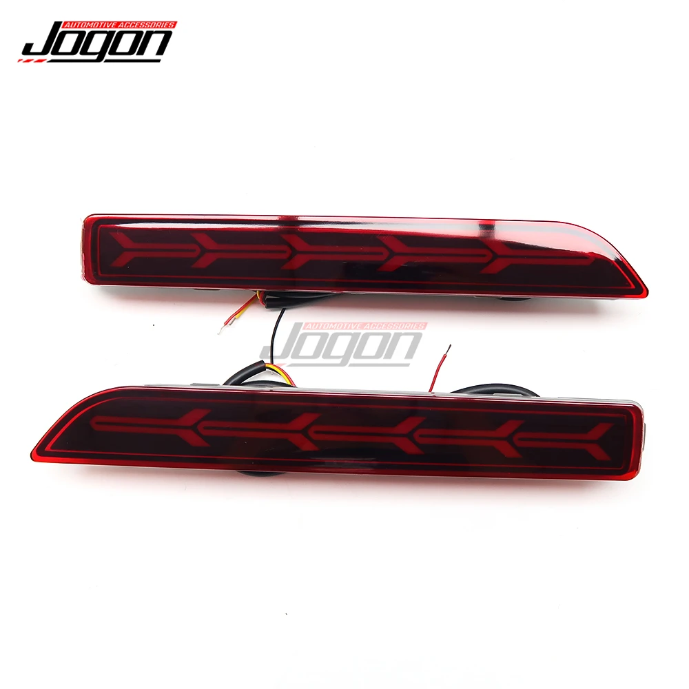 2pcs Dynamic Turn Signal Light LED Tail Rear Bumper Reflector Brakelight Brake Fog Lamp Cover For Nissan Patrol Y62 2020 2021