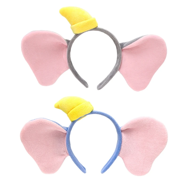 Elefante de orejas pelo aro de dibujos animados de animales tocado lavado Maquillaje facial diadema Animal accesorio para el cabello prenda para la