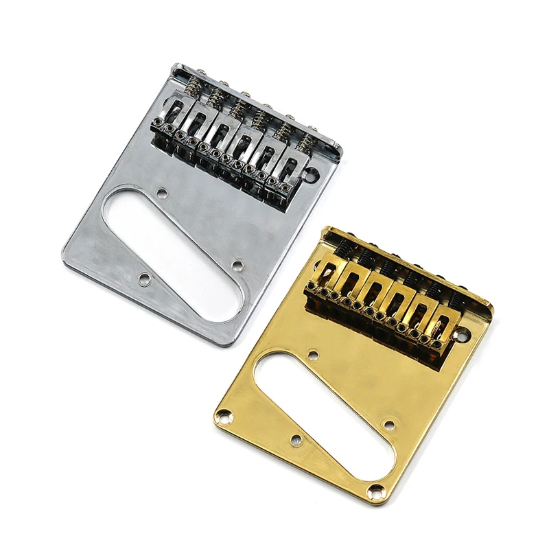 TL electric guitar bridge drawstring plate fixed chord bridge single coil pickup open-hole flat string code silver