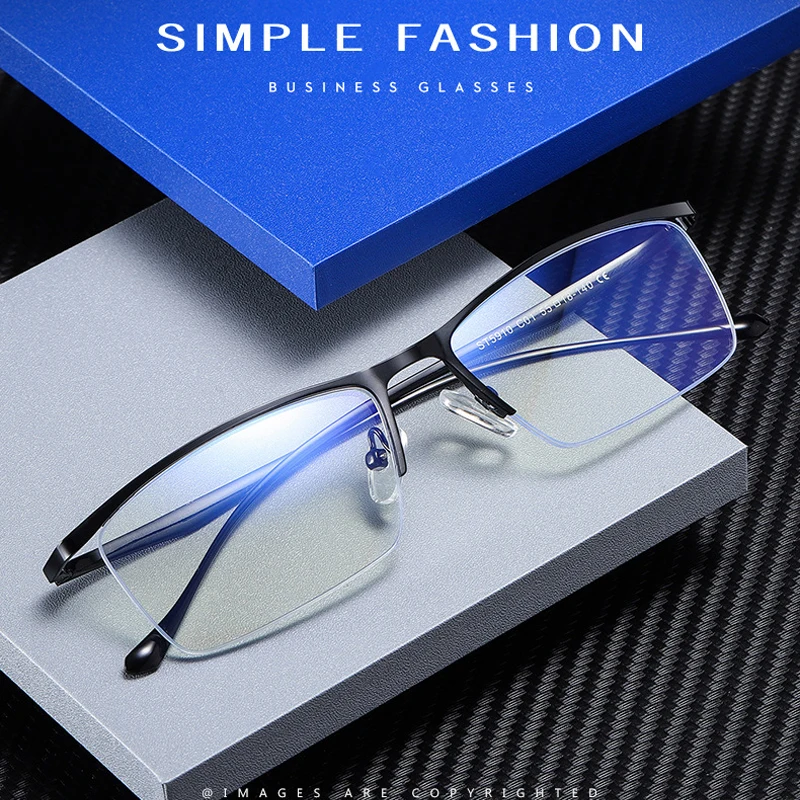 

Feishini 2024 Anti Blue Light EyeGlasses Frames Men locking Filter Reduces Computer Business Eyewear Women Improve Comfort