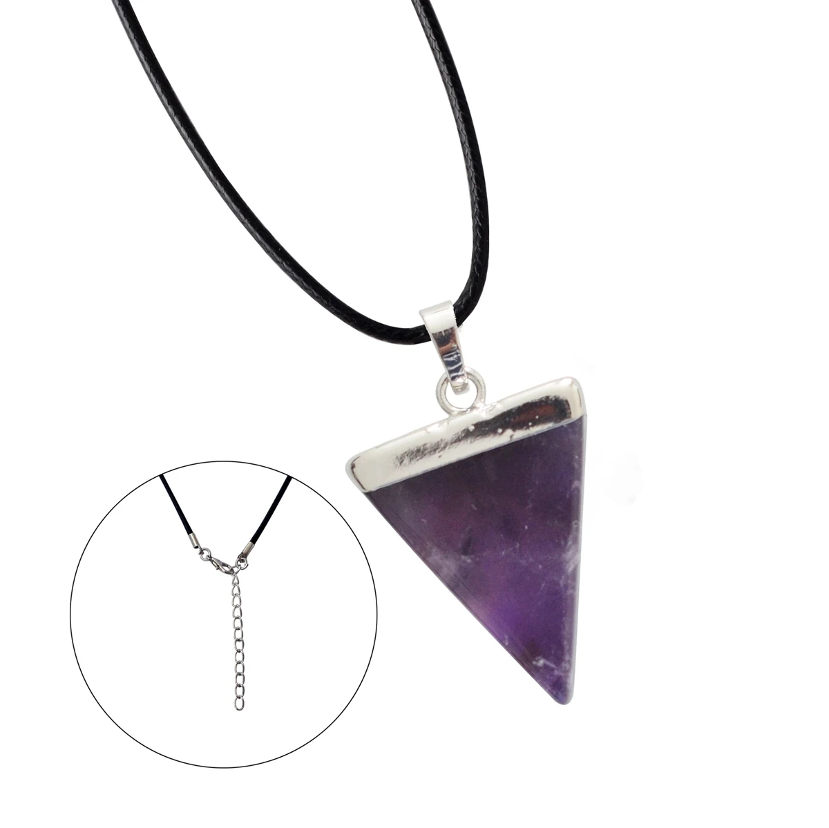 Natural Crystal Pendant Necklace Healing Quartz Reiki Chakra Gem Stones 18 Inch Jewelry Women Girls Men Birthday Gifts